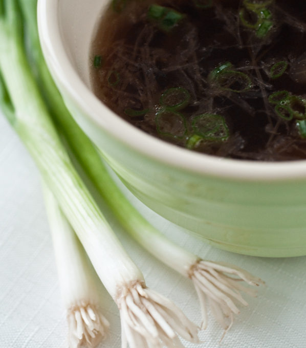 Faux Onion Soup with SPRING! Onions