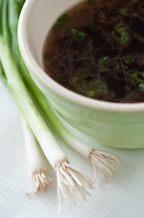 Faux Onion Soup with SPRING! Onions