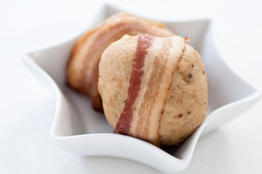 Bacon-wrapped Matzo Balls. No…seriously.