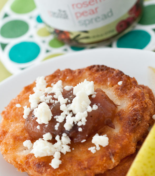 Arepas with Gracious Gourmet Rosemary Pear Spread