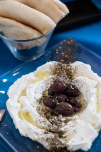 Labane with olives and za'atar