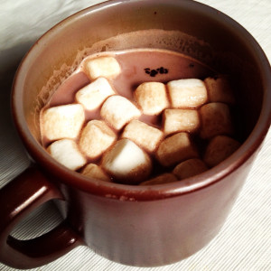 Voila! Hot cocoa!