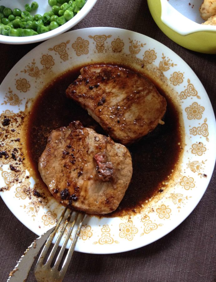 Strawberry Balsamic Pork Chops