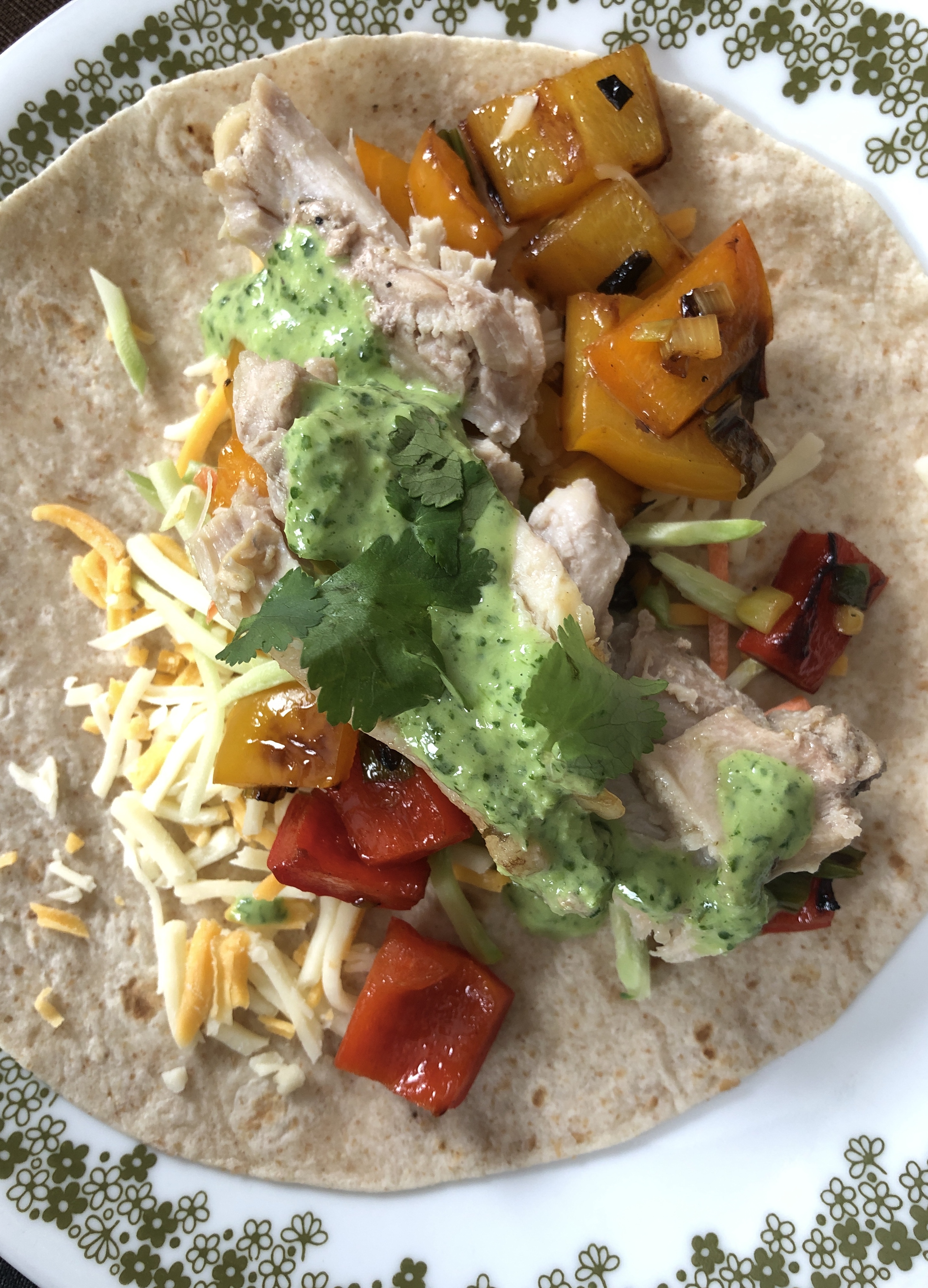 Rainbow Tacos with Cilantro Lime Salsa